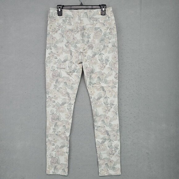 Seven7 High Rise Tummyless Skinny Jeans Womens 8 Pastel Floral Printed Slimming - Picture 5 of 11